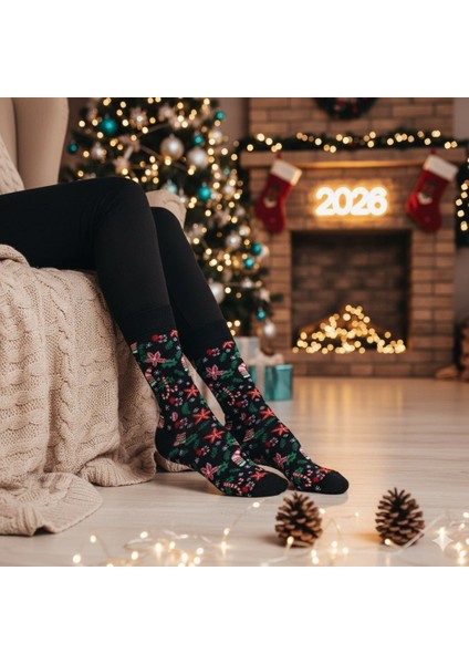 5'li Yılbaşı Özel Kutulu Unısex Soket Çorap Set modelleri