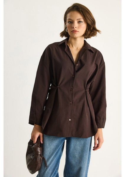 Kadın Düğme Detaylı Basic Gömlek fiyatları