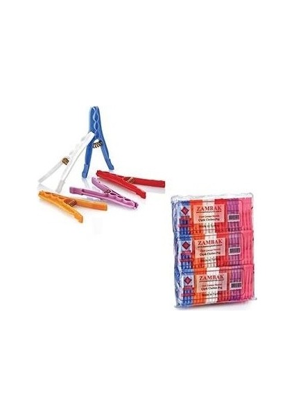 Çiçek Çamaşır Mandalı - Plastik Mandal 144 Adet