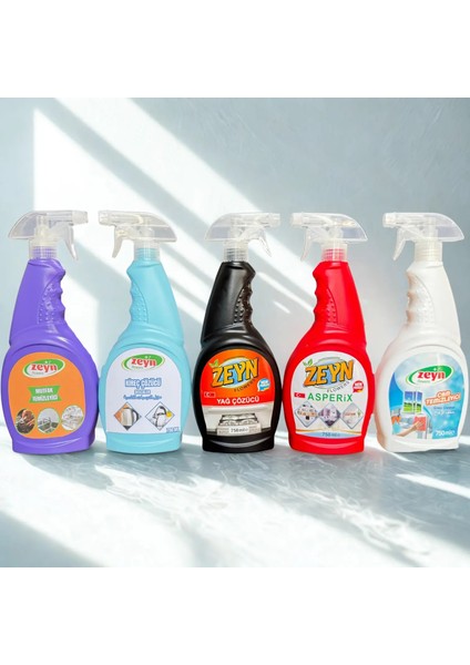 Ekonomik Set(Mutfak Temizleyici,kireç Çözücü,yağ Çözücü,asperix,cam Temizleyici) & Hediye Sıvı Sabun fiyatları