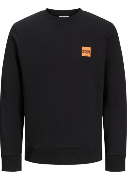 Erkek Minimal Logo Baskili Bisiklet Yaka Sweatshirt - Brandy indirimleri