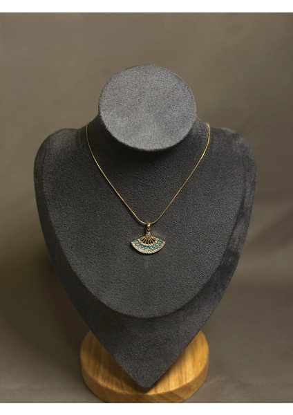 Mavi Yelpaze Figür Sallantılı Yılan Zincir Çelik Kolye fiyatları