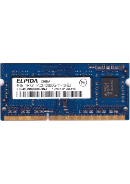 Elpıda 4gb PC3-12800S EBJ40UG8BBU0-GN-F Ddr3 1600 1.5V Notebook Ram Bellek fiyatları