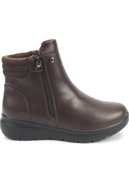 163024.Z5PR Kahverengi Kadın Dolgu Topuk Bot