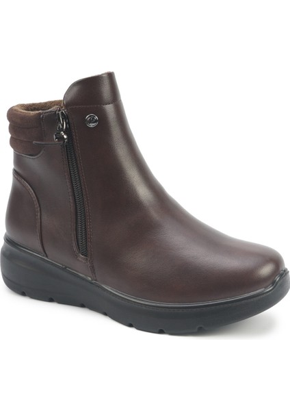 163024.Z5PR Kahverengi Kadın Dolgu Topuk Bot fiyatları