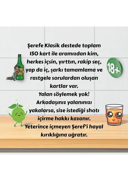 Şerefe Klasik Shot Oyunu Büyük Boy modelleri