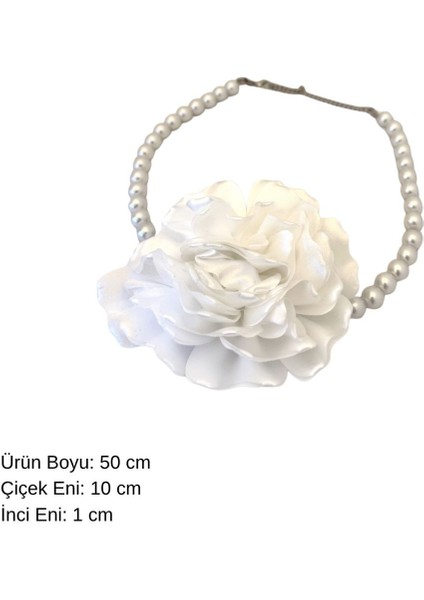 Ayarlanabilir Çiçek Detaylı Inci Choker Kolye indirimleri