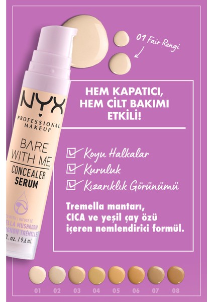 Bare With Me Kapatıcı Serum 01 Fair & Mini Pudra Seti indirimleri