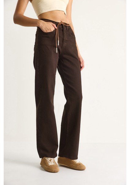 Kadın Yüksek Bel Denim Pantolon