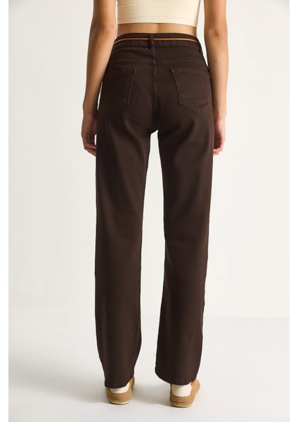 Kadın Yüksek Bel Denim Pantolon