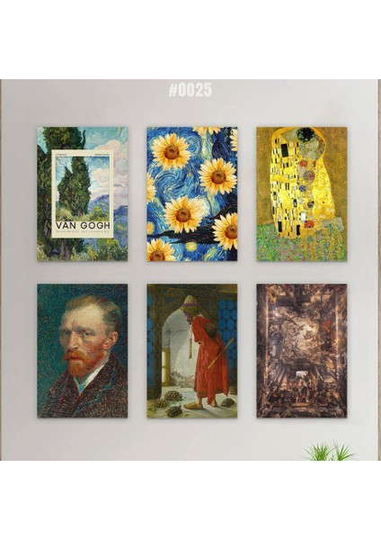 6'lı Klasik Ahşap Tablo