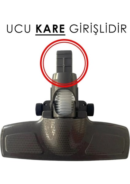 Magic P3000 Süpürge Emici Başlık Gri (Kare Giriş)