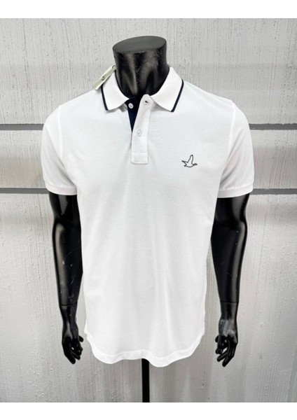 Premium Erkek Beyaz Polo Yaka Tişört modelleri