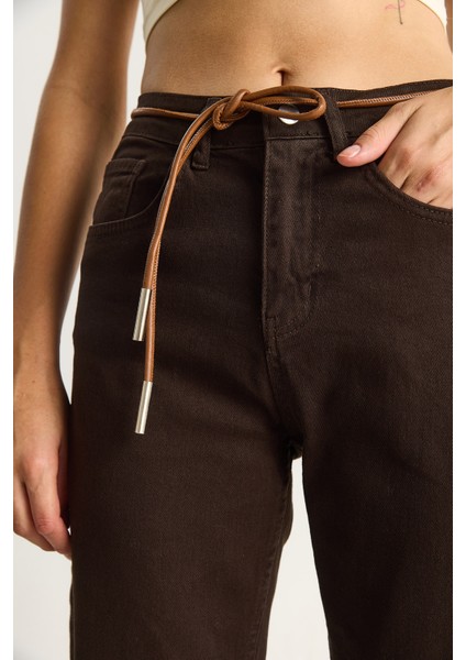 Kadın Yüksek Bel Denim Pantolon indirimleri