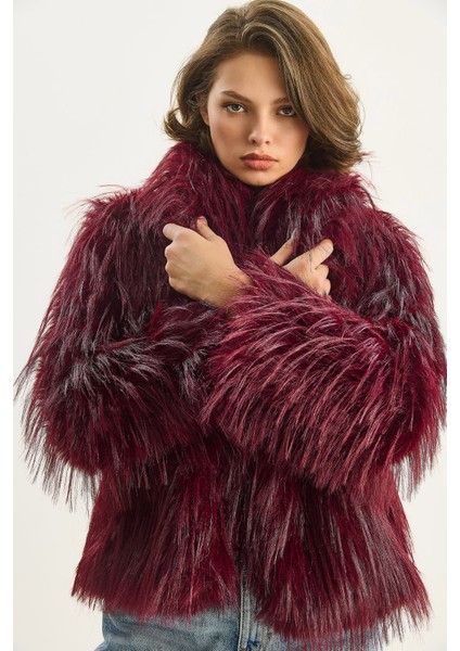 Kadın Şal Yaka Astarlı Premium Kürt Ceket