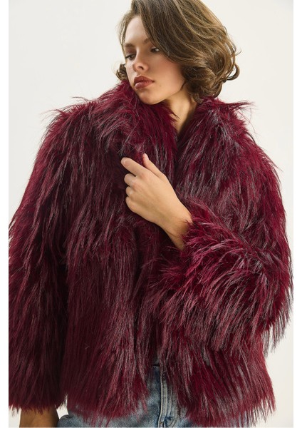 Kadın Şal Yaka Astarlı Premium Kürt Ceket