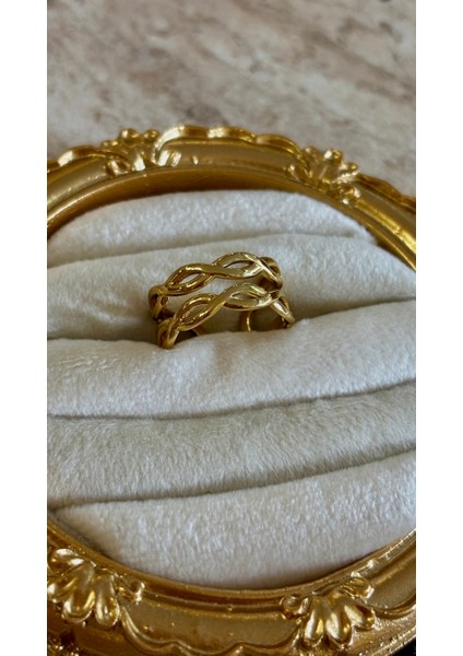 Sarmal Gold Çelik Yüzük modelleri