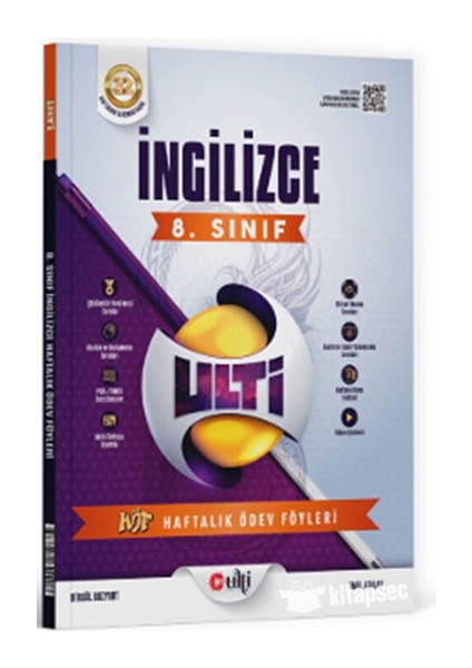 8. Sınıf Lgs Ingilizce Ulti Serisi Haftalık Ödev Föyleri Ulti Yayınları
