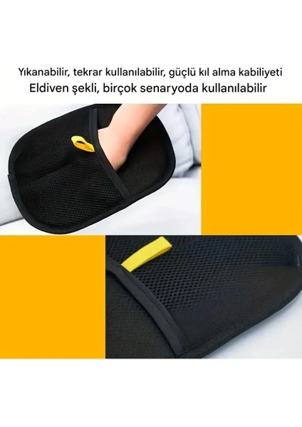 2 Adet Çift Taraflı Statik Kedi Köpek Tüy Temizleme Eldiveni Giysiler, Mobilyalar ,halılar Için fiyatları