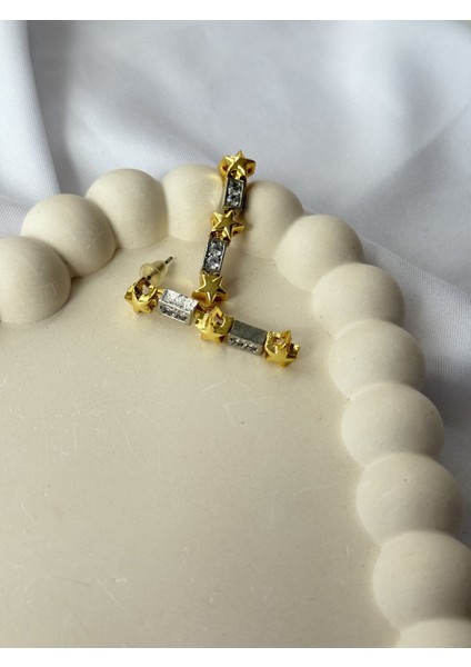 Yıldız Desenli Sallantılı Küpe modelleri