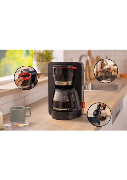 Sıcak Tutma Plakası ve Kireç Temizleme Için LED Sinyali ile Filtre Kahve Makinesi TKA4M233 modelleri