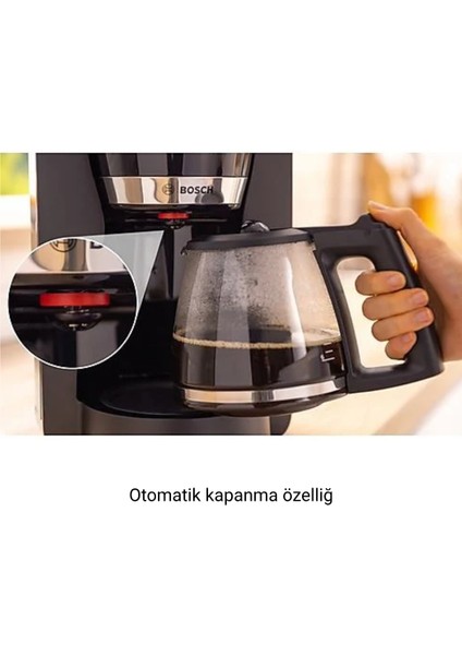 Sıcak Tutma Plakası ve Kireç Temizleme Için LED Sinyali ile Filtre Kahve Makinesi TKA4M233 fırsatları