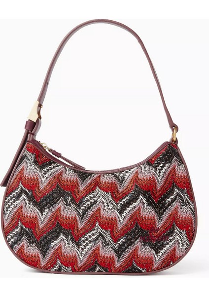 Mıssonı Lurex Örgü Mini Hobo Çanta, Italyan Zarafeti, Ikonik Zigzag Desen