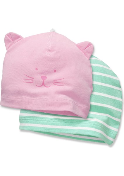 Pembe Organik Pamuklu Bere