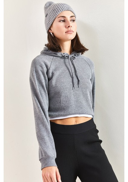Kadın Kapüşonlu 2 Iplik Sweatshirt
