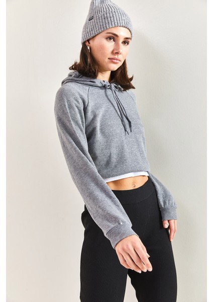 Kadın Kapüşonlu 2 Iplik Sweatshirt