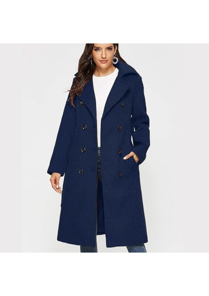 Kaşe Kaban Kemer Detaylı Aksesuarlı