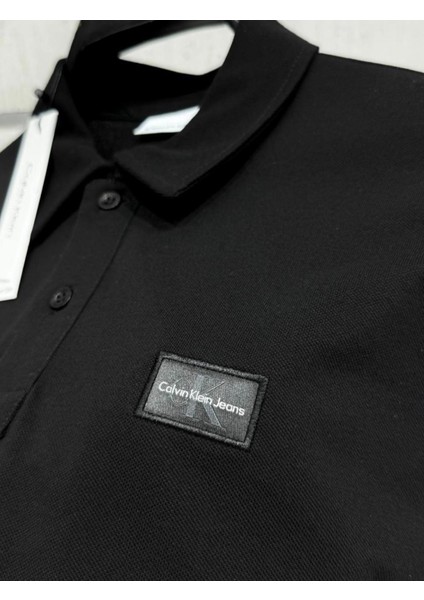 Premium Erkek Siyah Polo Yaka Kısa Kollu Tişört