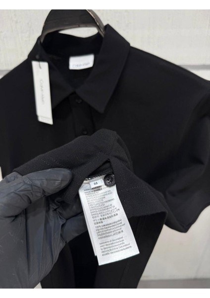 Premium Erkek Siyah Polo Yaka Kısa Kollu Tişört modelleri