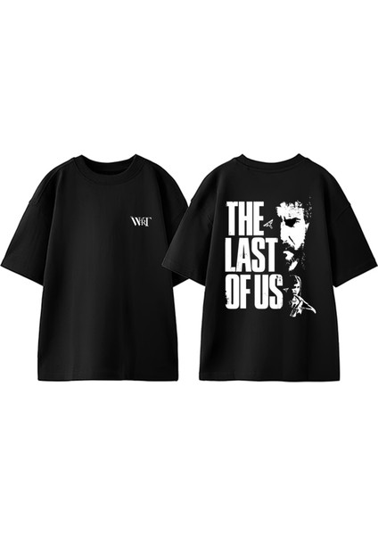The Last Of Us 5 Tasarım Sırt Baskılı Pamuk Siyah Oversize T-Shirt