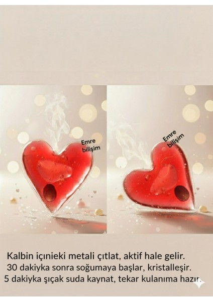 3 Adet Isıtıcı Jel Cep Soba Isıtıcı Kalp Şekilli El Cep Isıtma indirimleri