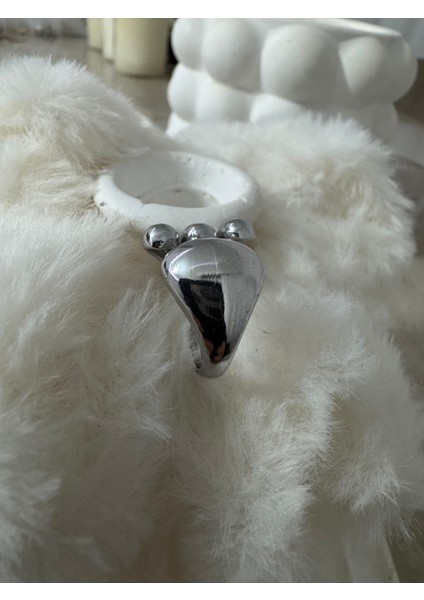 Tek Kenar Üç Ayrımlı Ayarlanabilir Silver Yüzük modelleri