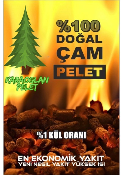 Çam Peleti Yakıtı Tescilli Çevre Dostu Dumansız %100 Çam 10 kg indirimleri