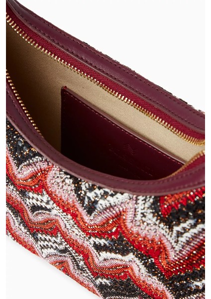 Mıssonı Lurex Örgü Mini Hobo Çanta, Italyan Zarafeti, Ikonik Zigzag Desen fırsatları