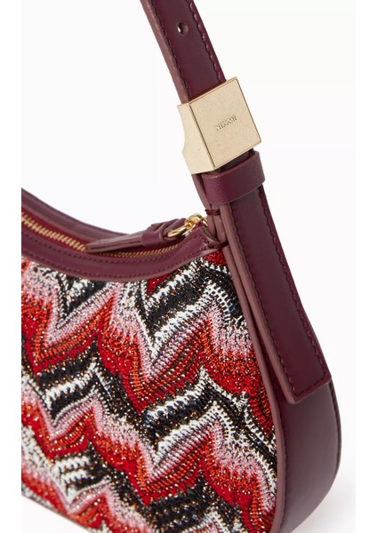 Mıssonı Lurex Örgü Mini Hobo Çanta, Italyan Zarafeti, Ikonik Zigzag Desen indirimleri