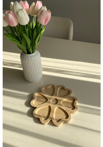 Özel Kesim 7 Bölmeli Sunumluk / Çerezlik / Kahvaltı Tabağı