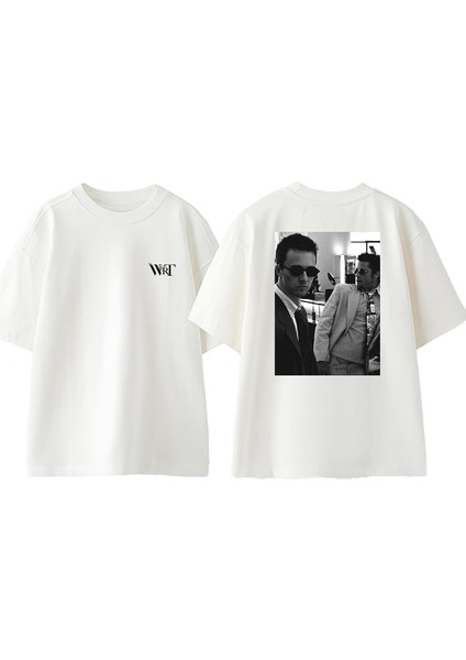 Fight Club 6 Tasarım Sırt Baskılı Pamuk Beyaz Oversize T-Shirt