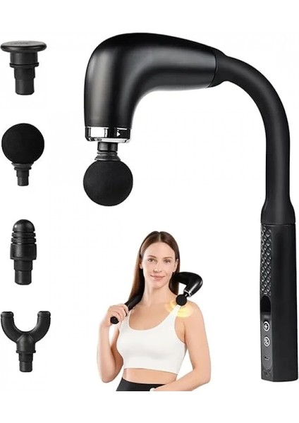 Masaj Çekici, 9 Hızlı Derin Doku Perküsyonu, 4 Başlıklı Uzun Saplı Boyun ve Sırt Masaj Aleti (4887) fiyatları