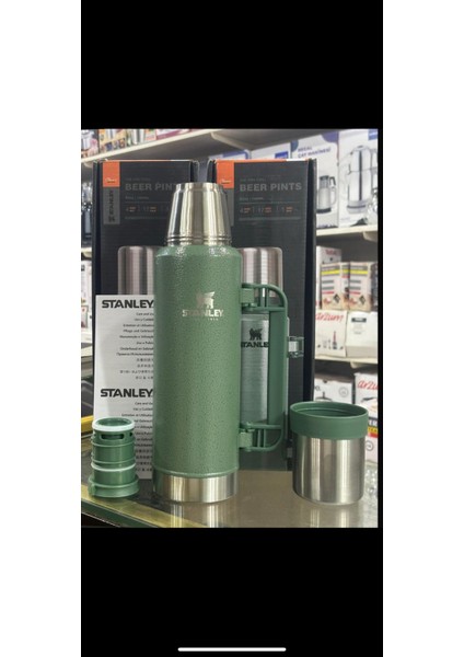 Klasik Vakumlu Çelik Termos 1.4 Lt Yeşil