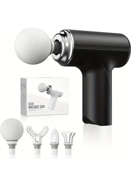 Masaj Tabancası Darbeli Titreşimli 4 Başlıklı Profesyonel Şarjlı Mini Masaj Aleti (4887) fiyatları