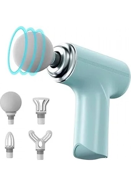 Masaj Tabancası Darbeli Titreşimli 4 Başlıklı Profesyonel Şarjlı Mini Masaj Aleti (4887) indirimleri