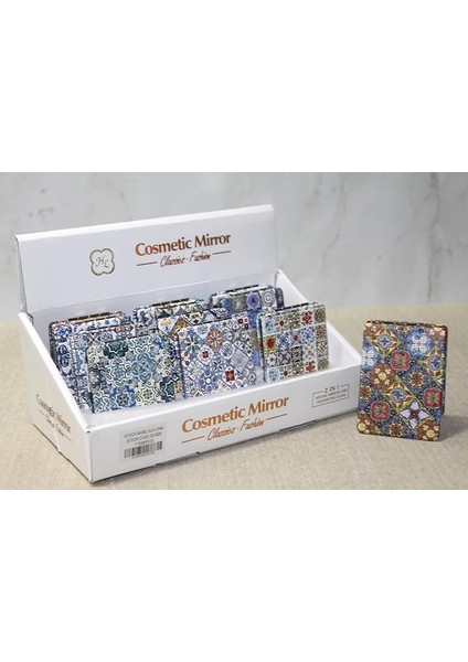 Taşlı El Aynası Dikdörtgen Ince ALK3740