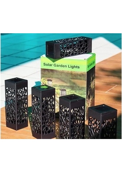 Dekoratif Solar Güneş Enerjili Bahçe Aydınlatması Yürüyüş Yolu Seti ( 8 Adet ) fırsatları