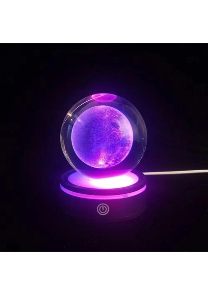 USB&039LI Plastik Altlıklı Dolunay Dönen Cam Küre