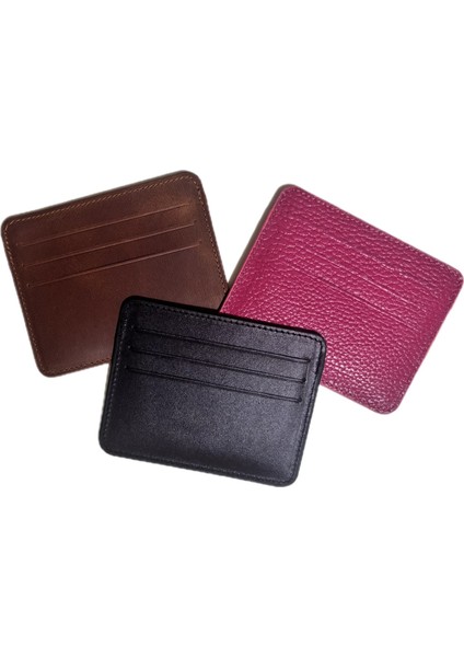 Çift Taraflı Hakiki Deri Kartlık / Kartvizitlik Cüzdan Özel fiyatları