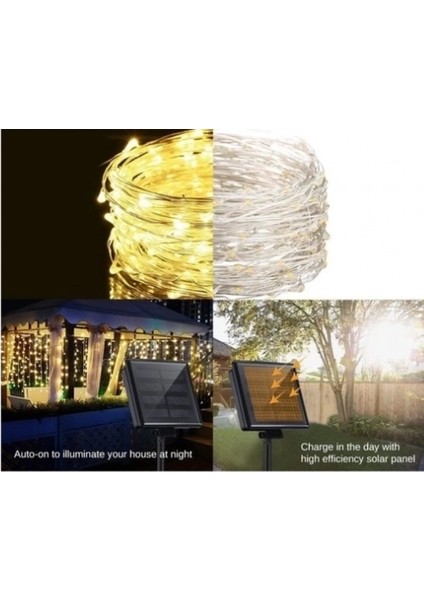 Solar Peri LED 20M 200 LED Gün Işığı